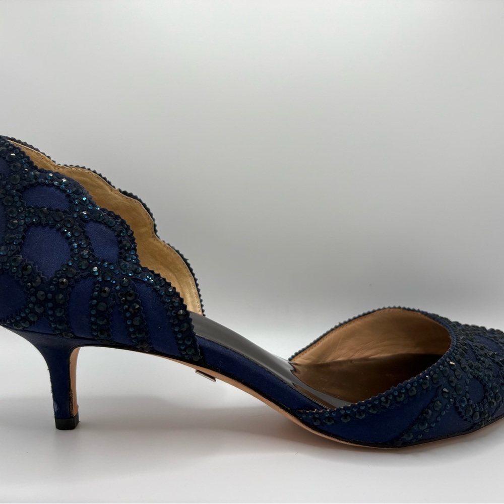 Badgley Mischka Blue Heels Elegant Design - Picture 4 of 7